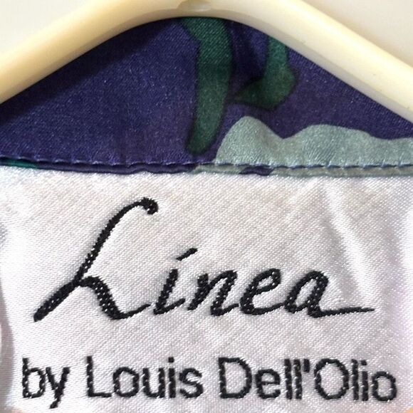 Línea by Louis Dell’Olio floral multi silk blouse estimated size L - Picture 8 of 9